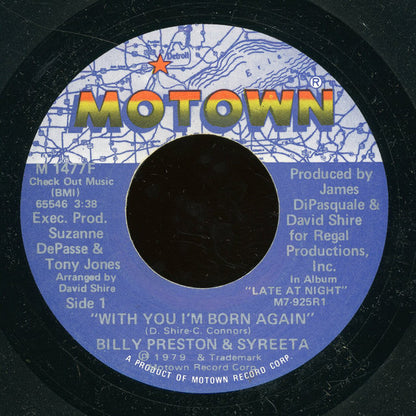 Billy Preston & Syreeta : With You I'm Born Again (7", Single)
