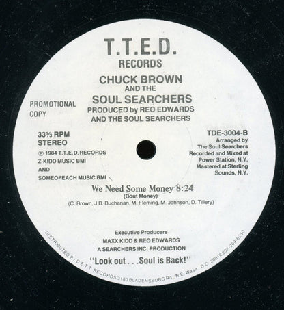 Chuck Brown & The Soul Searchers : We Need Some Money (12", Promo)