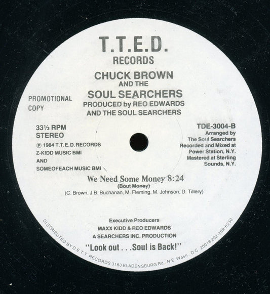 Chuck Brown & The Soul Searchers : We Need Some Money (12", Promo)