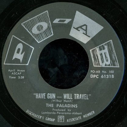 The Paladins (2) : Party Time / Have Gun - Will Travel (7", Single, Mono)