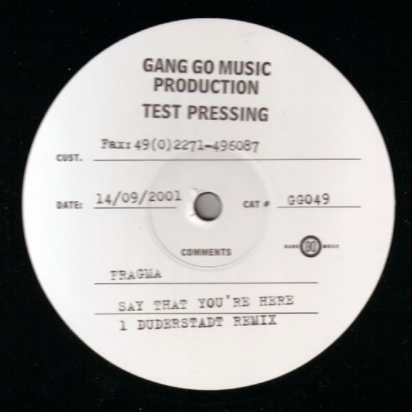 Fragma : Say That You're Here (12", TP)
