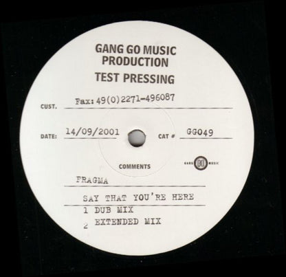 Fragma : Say That You're Here (12", TP)