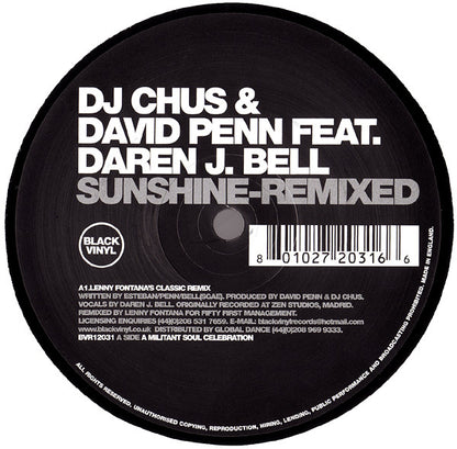 DJ Chus & David Penn Feat. Daren James Bell : Sunshine Remixed (12")