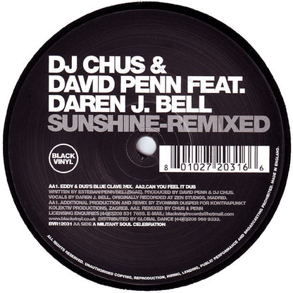 DJ Chus & David Penn Feat. Daren James Bell : Sunshine Remixed (12")