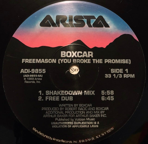 Boxcar : Freemason (You Broke The Promise) (12", Single)