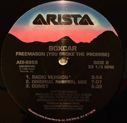 Boxcar : Freemason (You Broke The Promise) (12", Single)