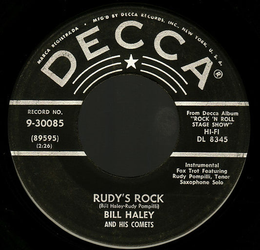 Bill Haley And His Comets : Rudy's Rock / Blue Comet Blues (7", Single, Glo)