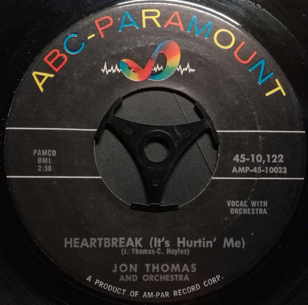 Jon Thomas (3) : Heartbreak (It's Hurtin' Me) / Teasin' (7", Single)
