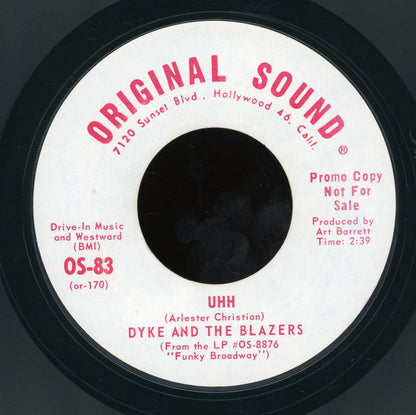 Dyke & The Blazers : Funky Bull / Uhh (7", Promo, Styrene)