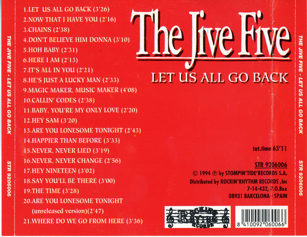 The Jive Five : Let Us All Go Back (CD, Comp, RE)