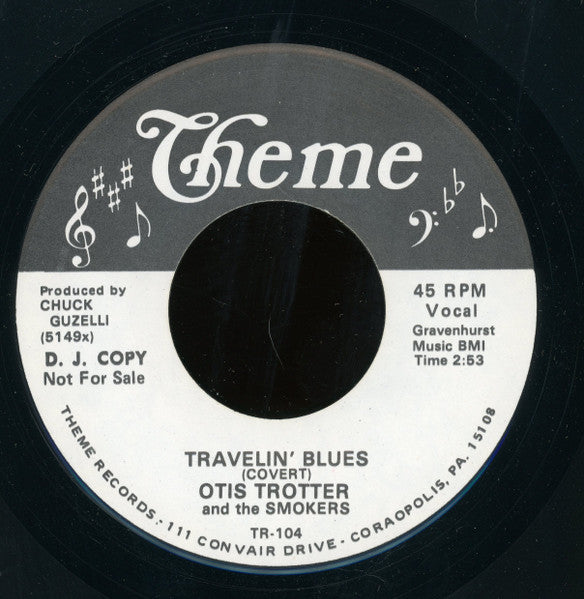 Otis Trotter And The Smokers : All Night Jive / Travelin' Blues (7", Promo)