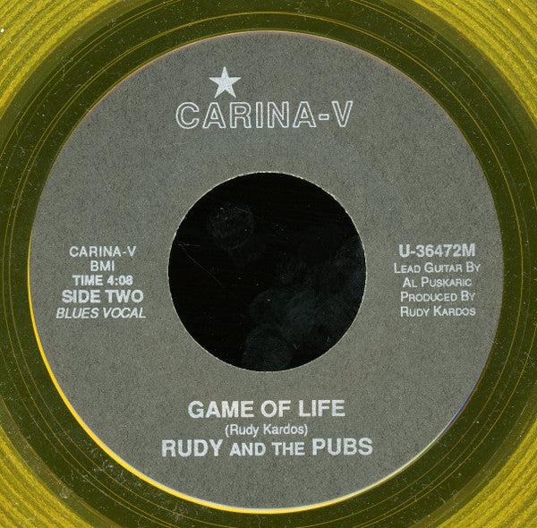 Rudy & the Pubs : Pretty White Dove / Game Of Life  (7", Yel)