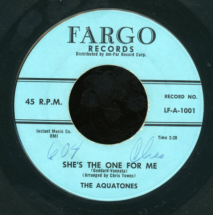 The Aquatones : She's The One For Me / You (7", Styrene)