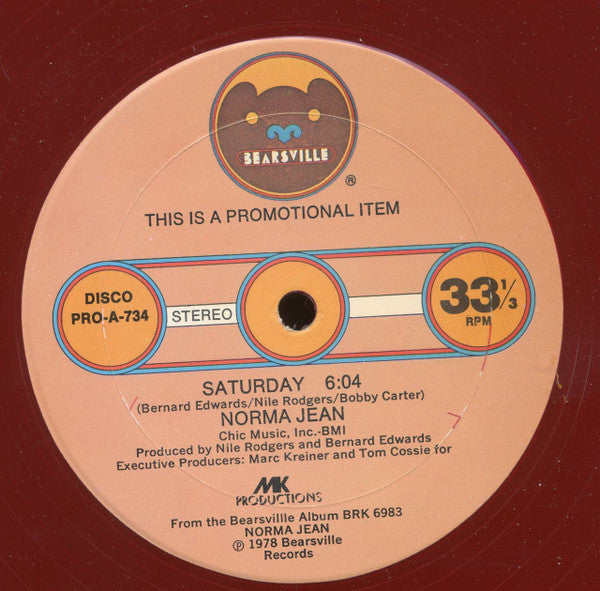 Norma Jean Wright : Saturday / This Is The Love (12", Promo, Tra)