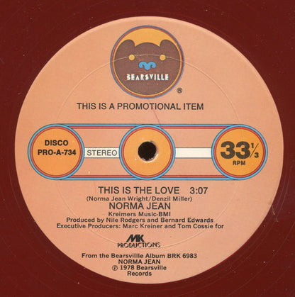 Norma Jean Wright : Saturday / This Is The Love (12", Promo, Tra)