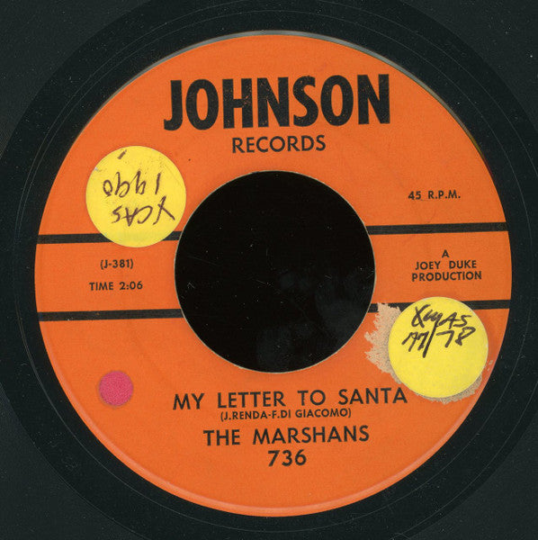 The Marshans (2) : My Letter To Santa / Main Man (7")