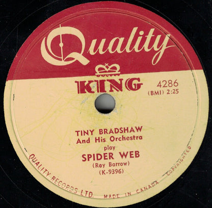 Tiny Bradshaw And His Orchestra : Spider Web / The Gypsy (Shellac, 10", Single)