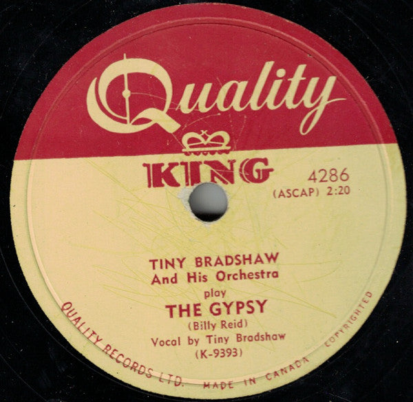 Tiny Bradshaw And His Orchestra : Spider Web / The Gypsy (Shellac, 10", Single)