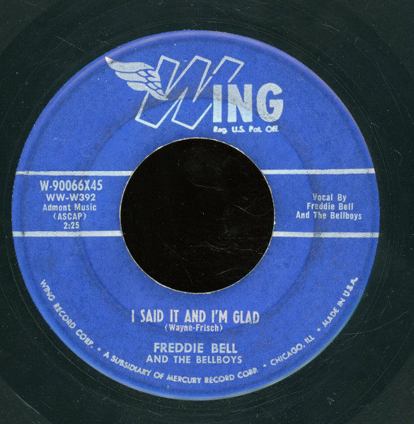 Freddie Bell & The Bell Boys : Ding Dong / I Said It And I'm Glad (7", Single)