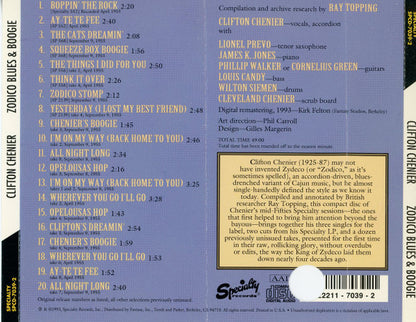 Clifton Chenier : Zodico Blues & Boogie (CD, Comp, Promo, RM)