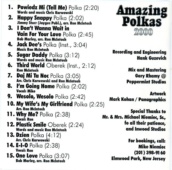 Mike Niemiec's Variety Band : Amazing Polkas (CD, Album)