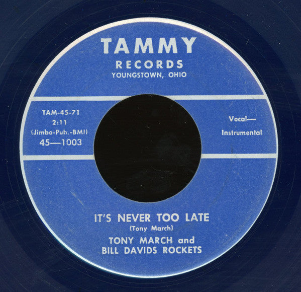 Tony March And Bill Davids Rockets : Show Down (7", Blu)