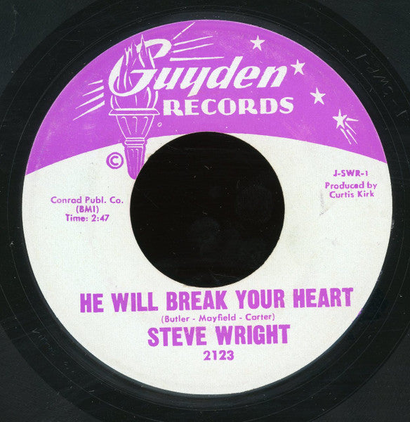 Steve Wright (22) : He Will Break Your Heart / Things I Want To Know (7")