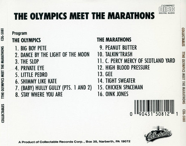 The Olympics / The Marathons : The Olympics Meet The Marathons (CD, Comp, RE)