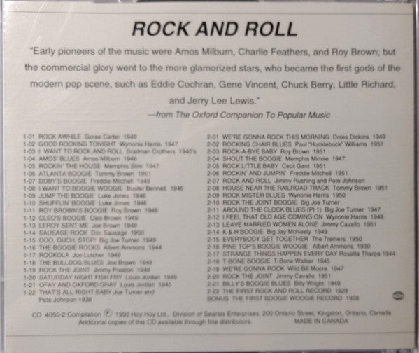 Various : Rock Before Elvis, Before LIttle Richard, Before Chuck Berry, Bo Didley or Bill Haley (2xCD, Comp)