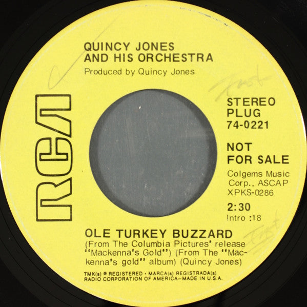 Quincy Jones And His Orchestra : Ole Turkey Buzzard (7", Promo)