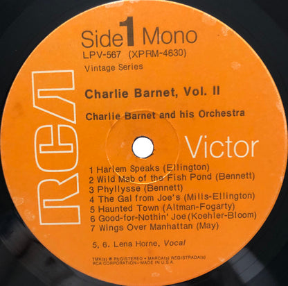 Charlie Barnet And His Orchestra : Charlie Barnet, Vol. II (LP, Comp, Mono)