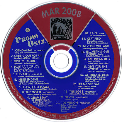 Various : Promo Only Urban Radio: March 2008 (CD, Comp, Promo)
