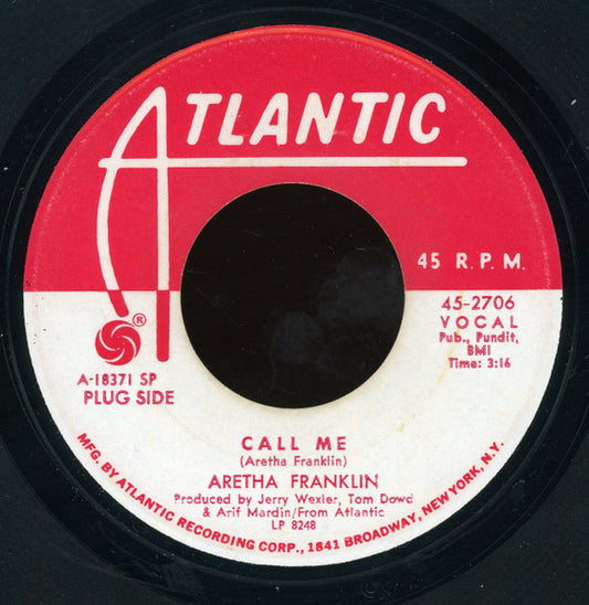 Aretha Franklin : Call Me (7", Promo, Spe)