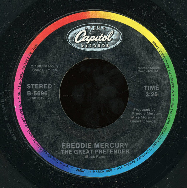 Freddie Mercury : The Great Pretender (7", Single, Styrene)