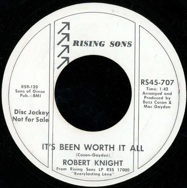 Robert Knight : Blessed Are The Lonely / It's Been Worth It All (7", Single, M/Print, Promo)