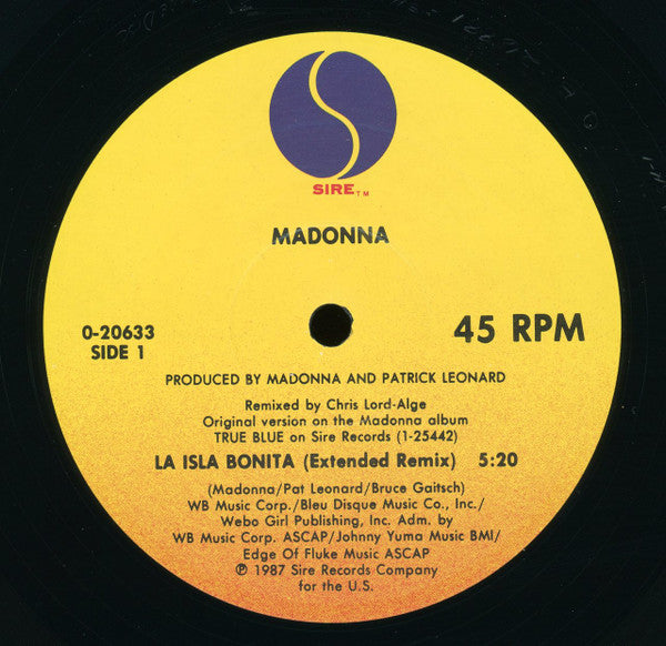 Madonna : La Isla Bonita (12", Maxi, All)