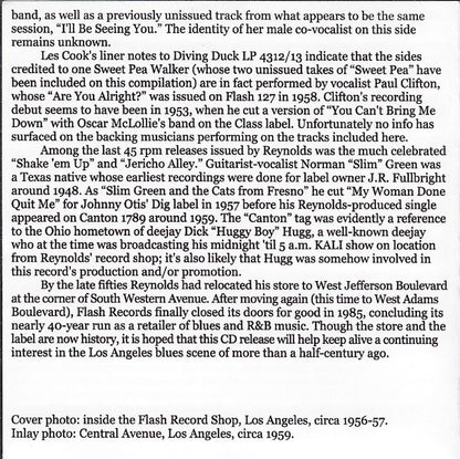 Various : Jericho Alley Volume 1 Blues In Los Angeles, 1955-1959 (CDr, Comp, Unofficial)