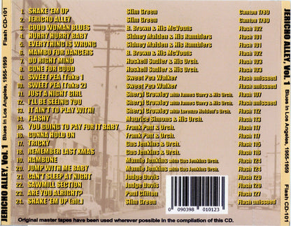 Various : Jericho Alley Volume 1 Blues In Los Angeles, 1955-1959 (CDr, Comp, Unofficial)