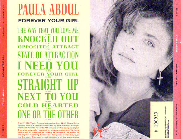 Paula Abdul : Forever Your Girl (CD, Album, Club, BMG)