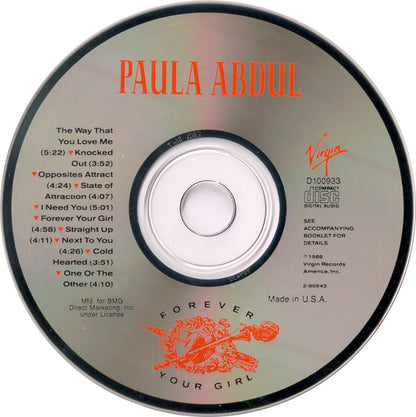 Paula Abdul : Forever Your Girl (CD, Album, Club, BMG)