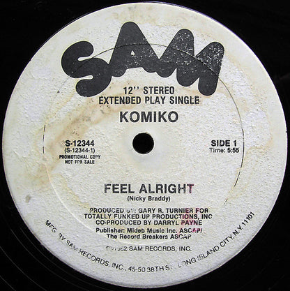 Komiko : Feel Alright (12", Promo)