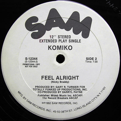 Komiko : Feel Alright (12", Promo)