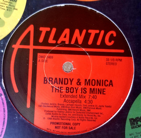 Brandy (2) & Monica : The Boy Is Mine (12", Promo)