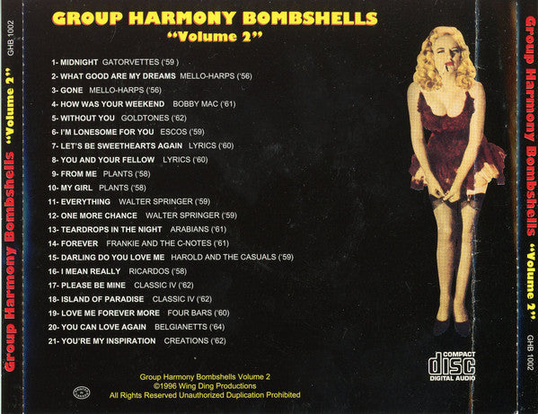 Various : Group Harmony Bombshells Volume 2 (CD, Comp)
