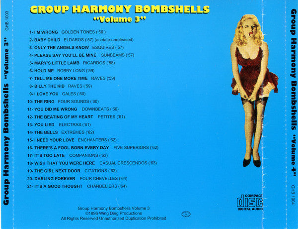 Various : Group Harmony Bombshells Volume 3 (CD, Comp)