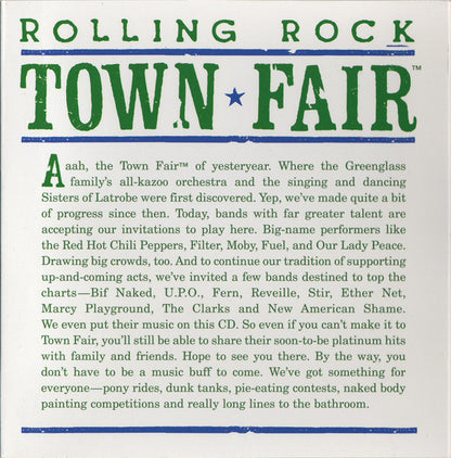 Various : Rolling Rock Town Fair (CD, Comp, Promo, Bi-)