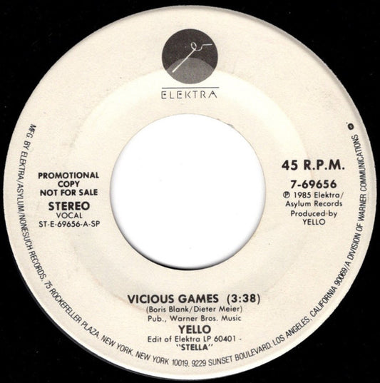 Yello : Vicious Games (7", Promo)