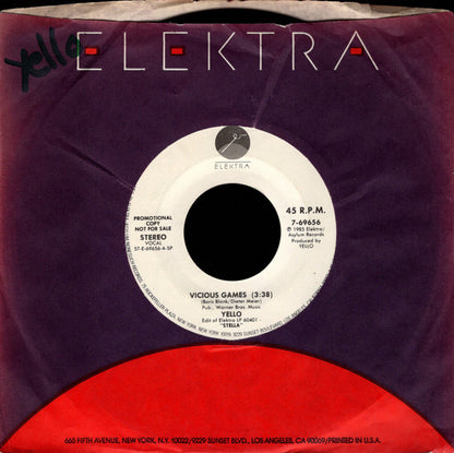 Yello : Vicious Games (7", Promo)