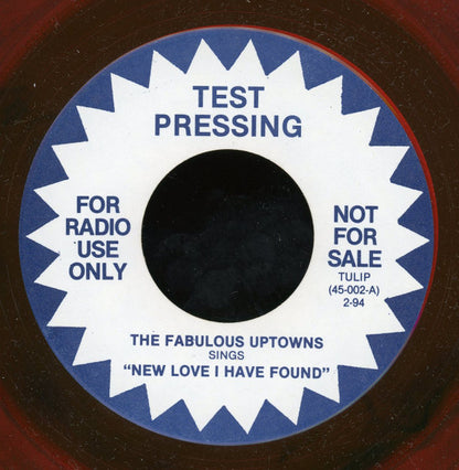 The Fabulous Uptowns / Left Handed Charlie : New Love I Have Found / Whole Lot Of Drinkin On The Block (7", Promo, Unofficial, Red)