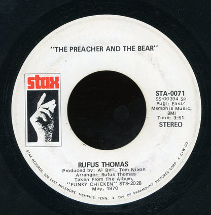 Rufus Thomas : The Preacher And The Bear (7", Promo, SP)